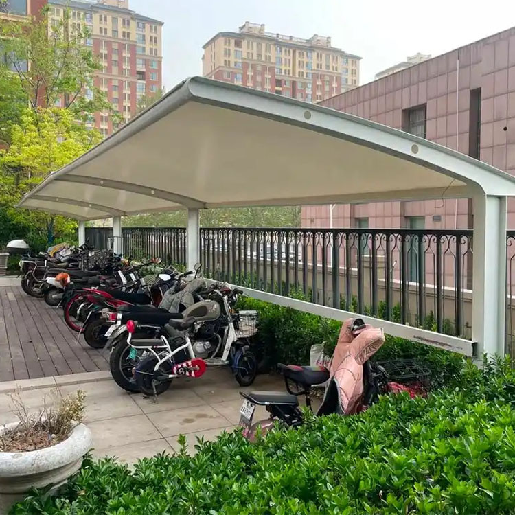 宾县膜结构电动车棚